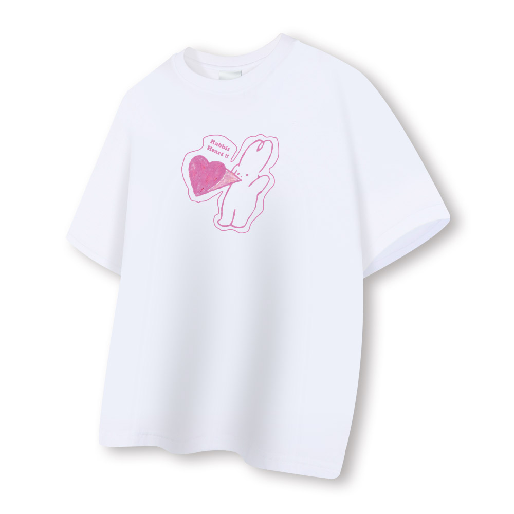 [국내생산/자체제작] 라인하트레빗 반팔 티셔츠 루즈핏 빅사이즈 귀여운 토끼 프린팅
