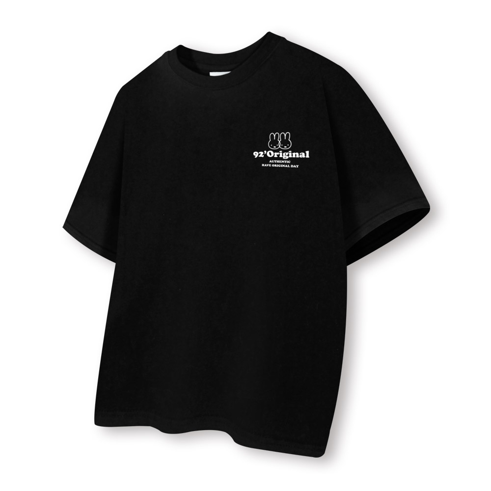 [국내생산/자체제작] 레빗어센틱 20수 반팔 티셔츠 루즈핏 남녀공용 빅사이즈